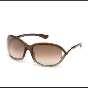 TOM FORD Jennifer Open-Temple Round Sunglasses